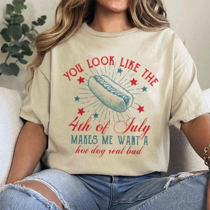 hot dogs + independence t-shirt - basil boutique