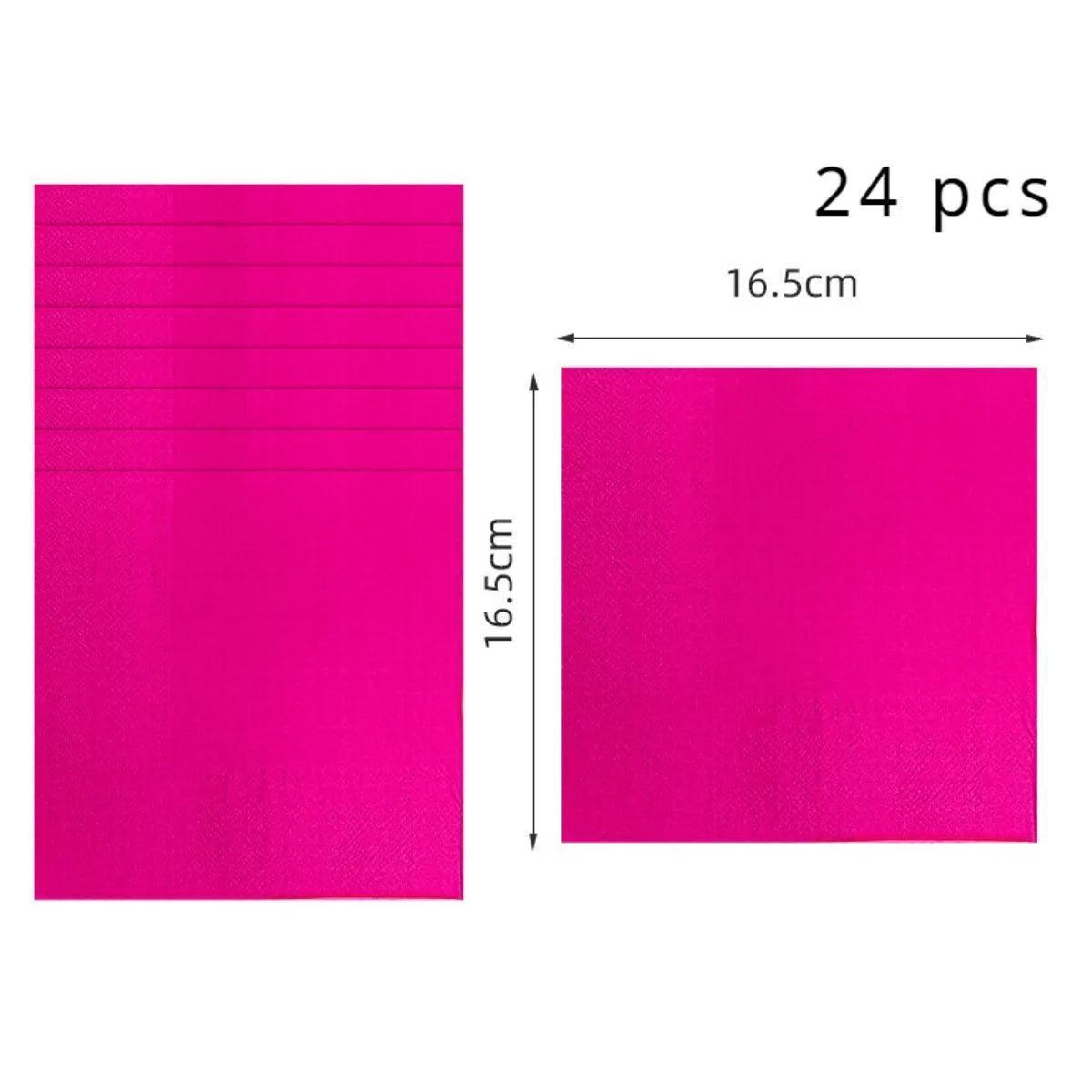 hot pink party supplies - basil boutique