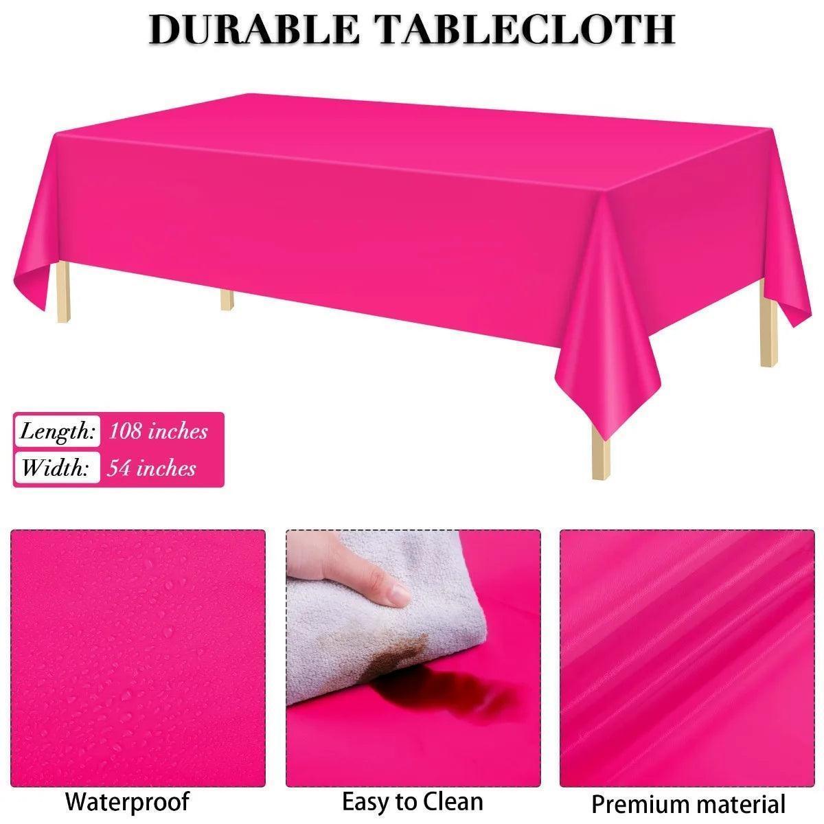 hot pink party supplies - basil boutique