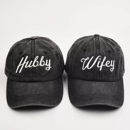 hubby + wifey baseball hats - basil boutique