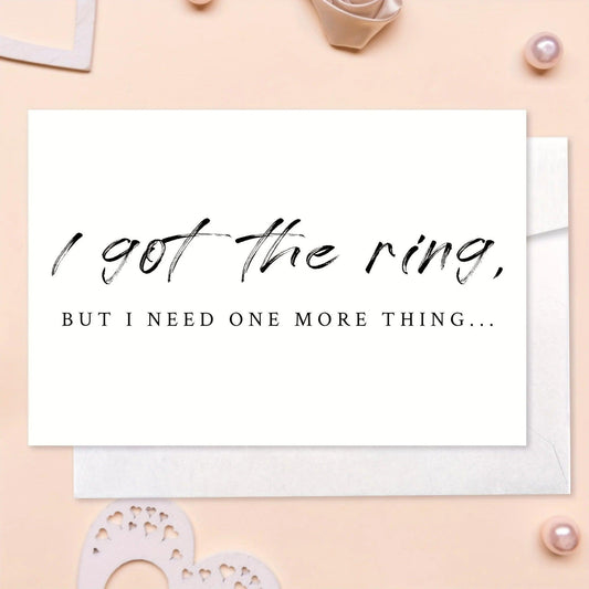 i got the ring, now i need one more thing bridesmaid proposal card - basil boutique