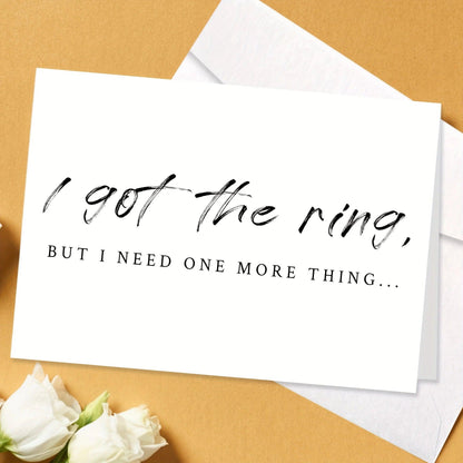 i got the ring, now i need one more thing bridesmaid proposal card - basil boutique