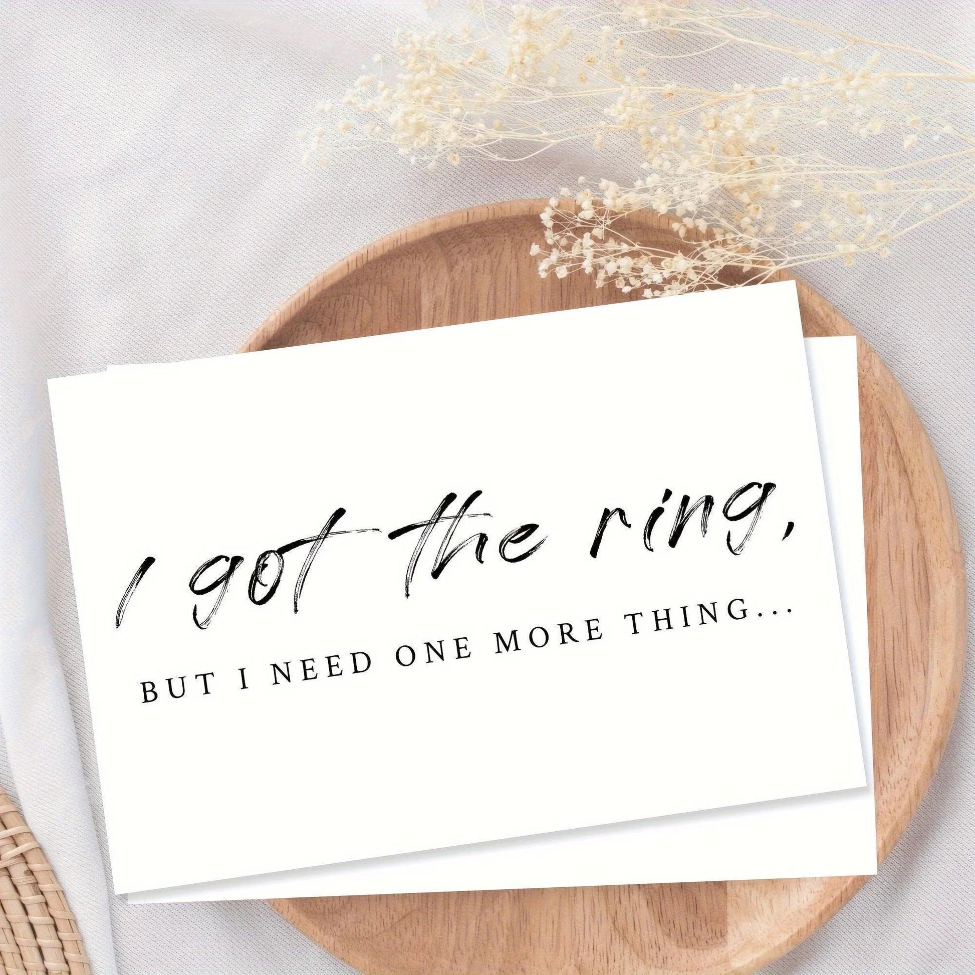 i got the ring, now i need one more thing bridesmaid proposal card - basil boutique