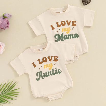 i love my auntie + mama onesies - basil boutique