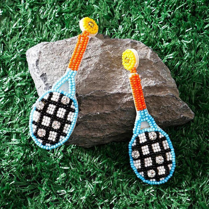 i love sports beaded earrings - basil boutique