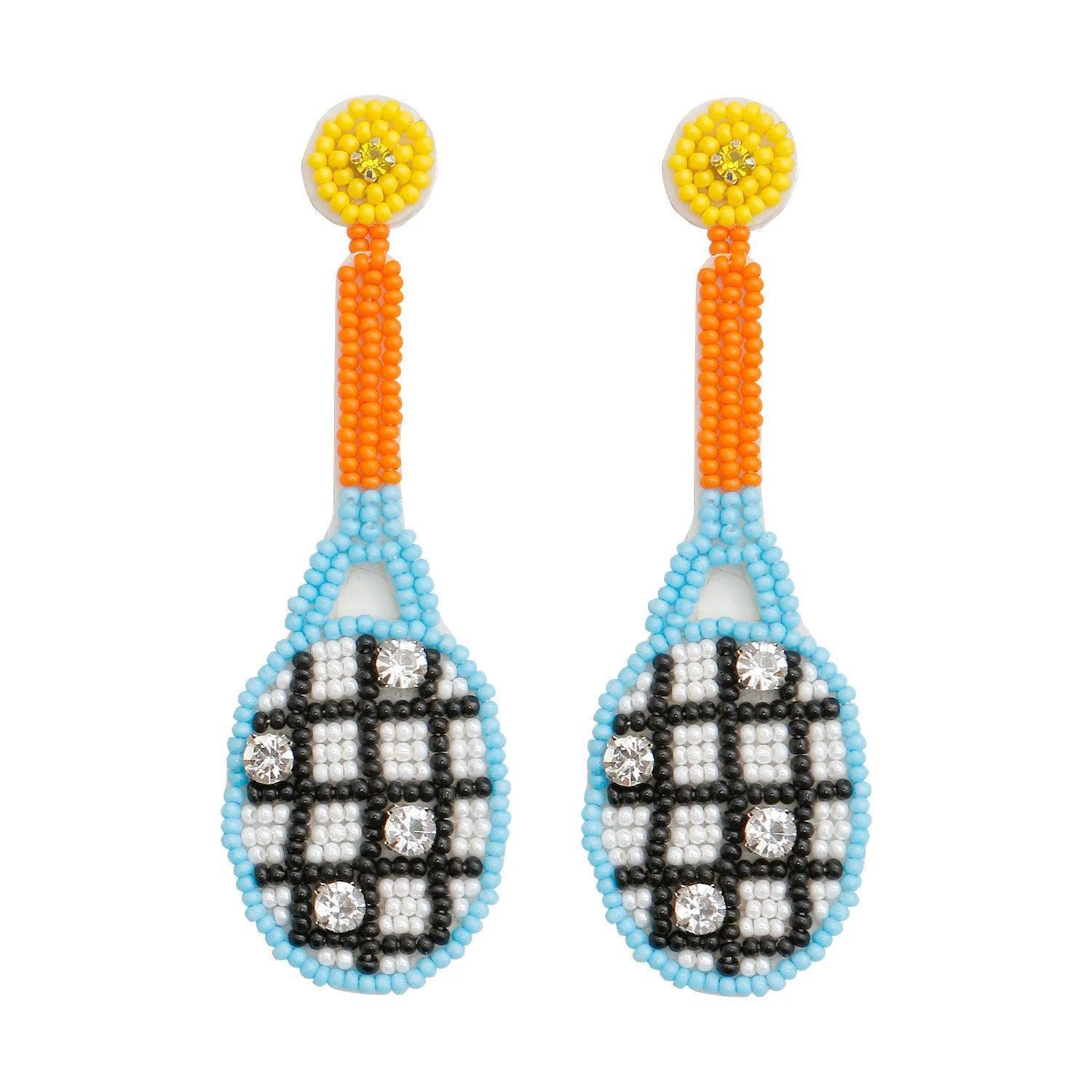 i love sports beaded earrings - basil boutique