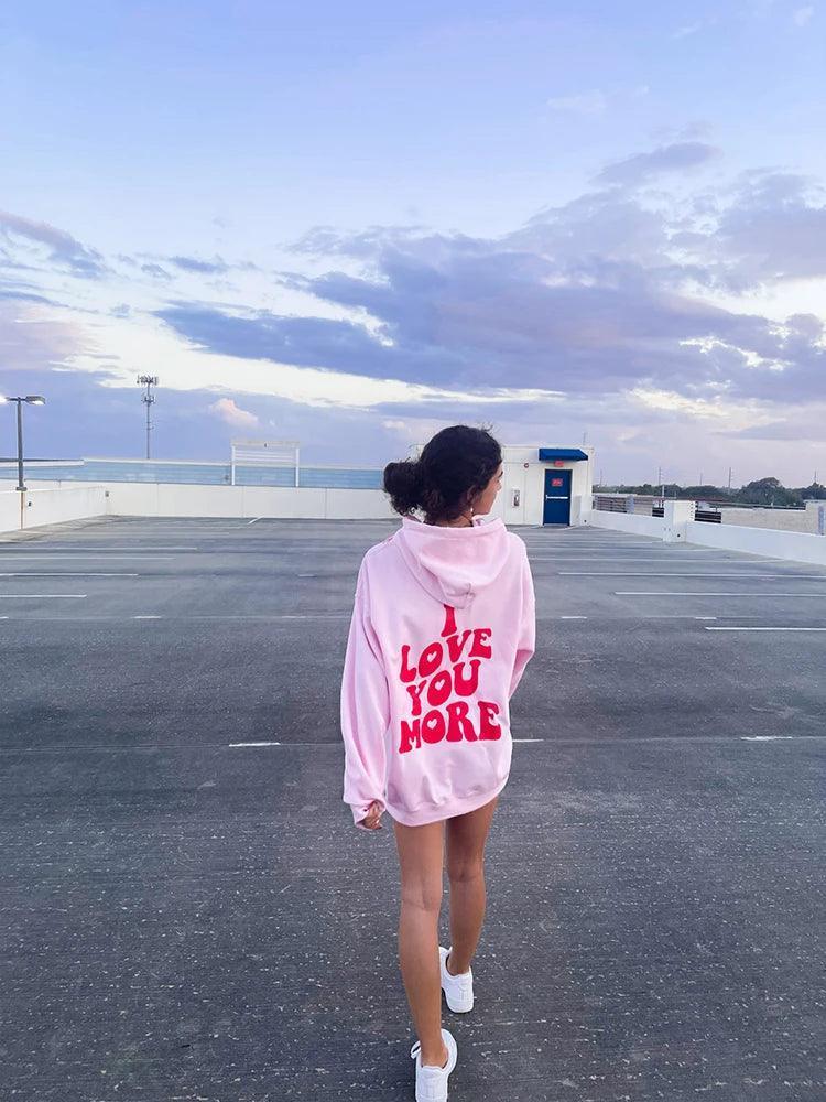 i love you more hoodie - basil boutique