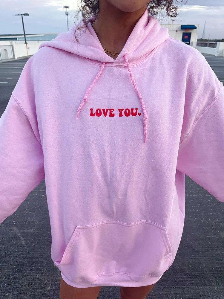 i love you more hoodie - basil boutique