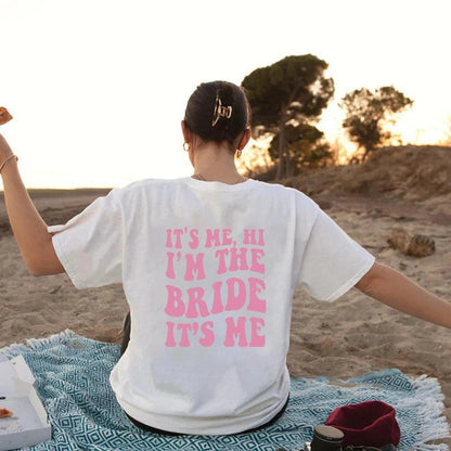 i’m the bride retro t-shirt - basil boutique