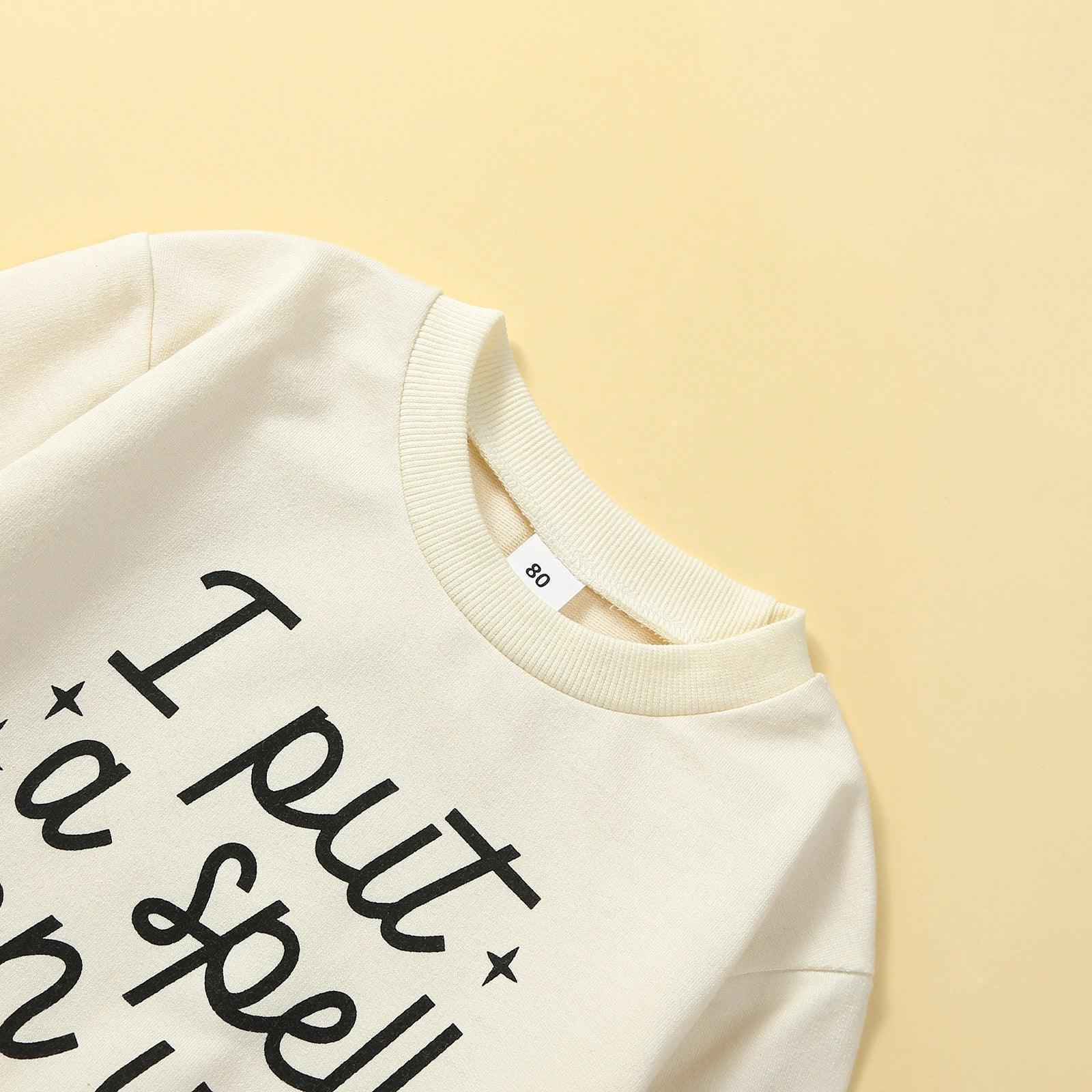 i put a spell on you kids crew sweatshirt - basil boutique