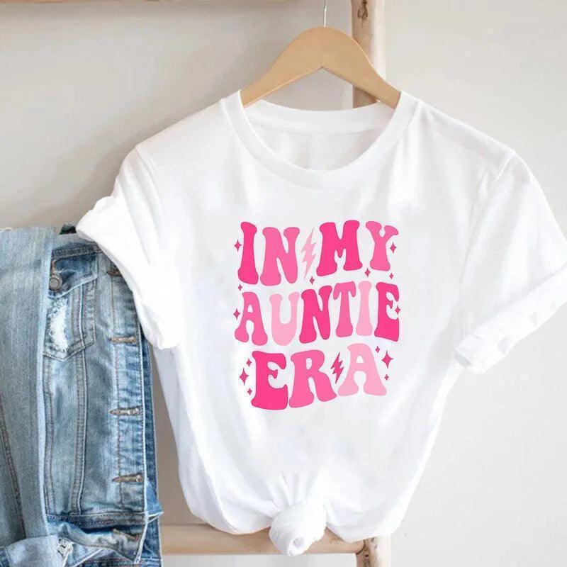 In My Auntie Era Shirt Favorite Aunt Shirts Baby Announcement for Aunt Tee Cool Auntie Eras T-Shirt Sister Gifts Cool Aunts Club - basil boutique