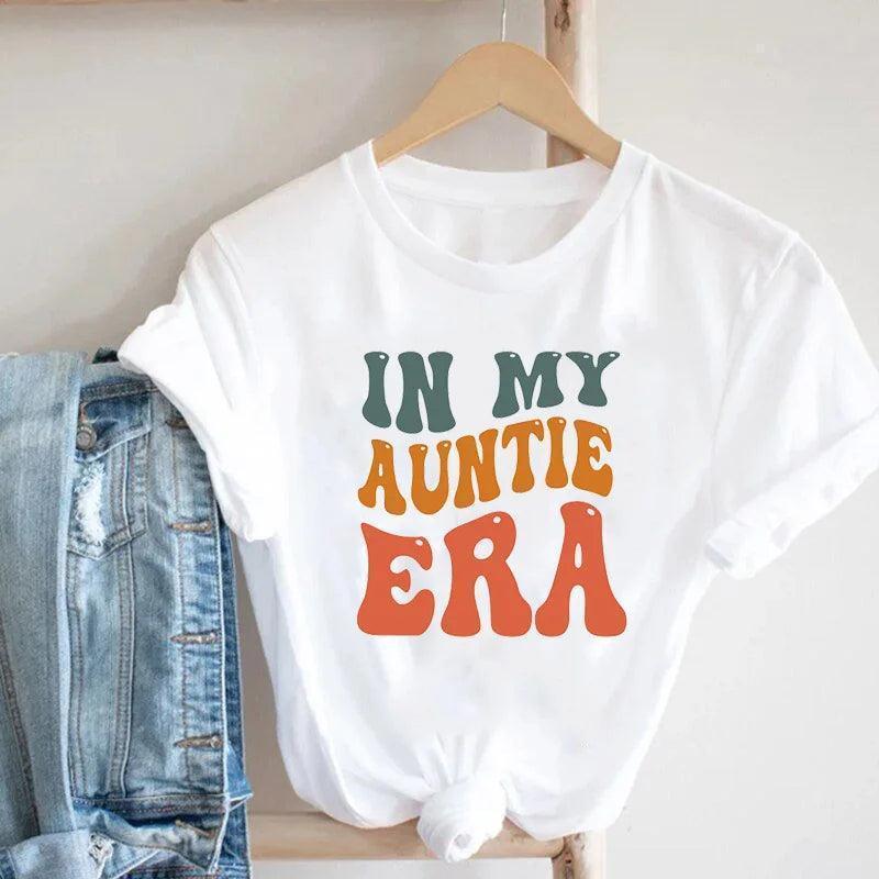 In My Auntie Era Shirt Favorite Aunt Shirts Baby Announcement for Aunt Tee Cool Auntie Eras T-Shirt Sister Gifts Cool Aunts Club - basil boutique