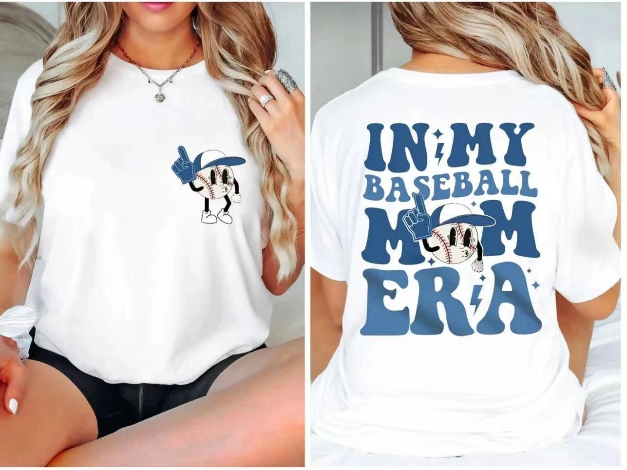 in my baseball mom era retro t-shirt - basil boutique