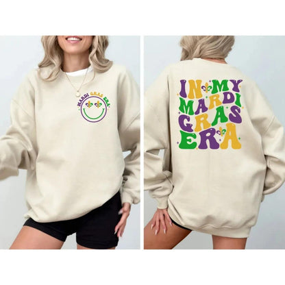 in my mardi gras era crew sweatshirt - basil boutique