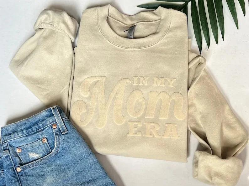 in my mom era puff crew sweatshirt - basil boutique