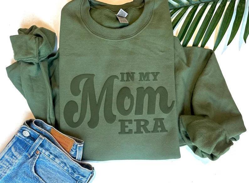 in my mom era puff crew sweatshirt - basil boutique