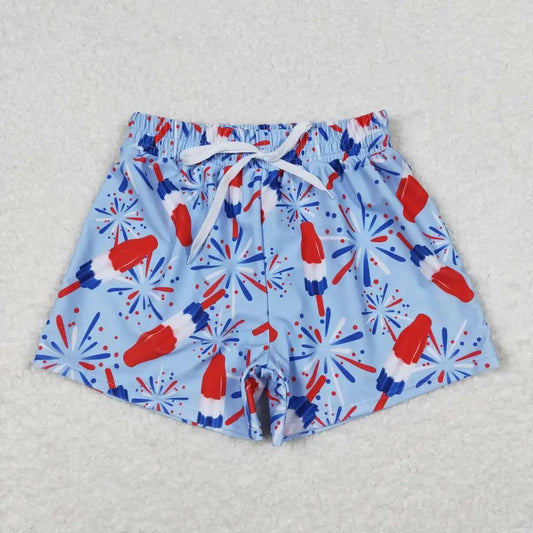 independence day kids swim trunks - basil boutique