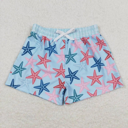 independence day kids swim trunks - basil boutique