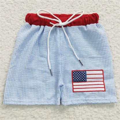 independence day kids swim trunks - basil boutique