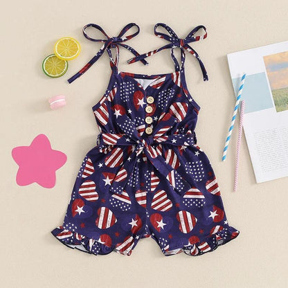 independence day rompers - basil boutique