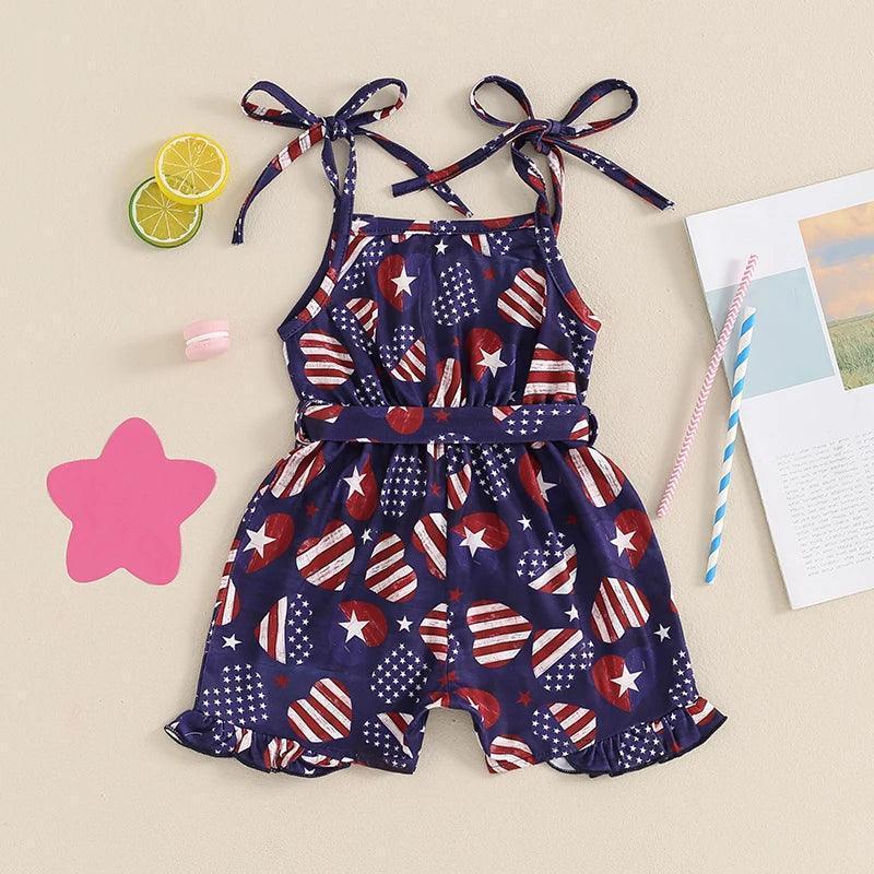 independence day rompers - basil boutique