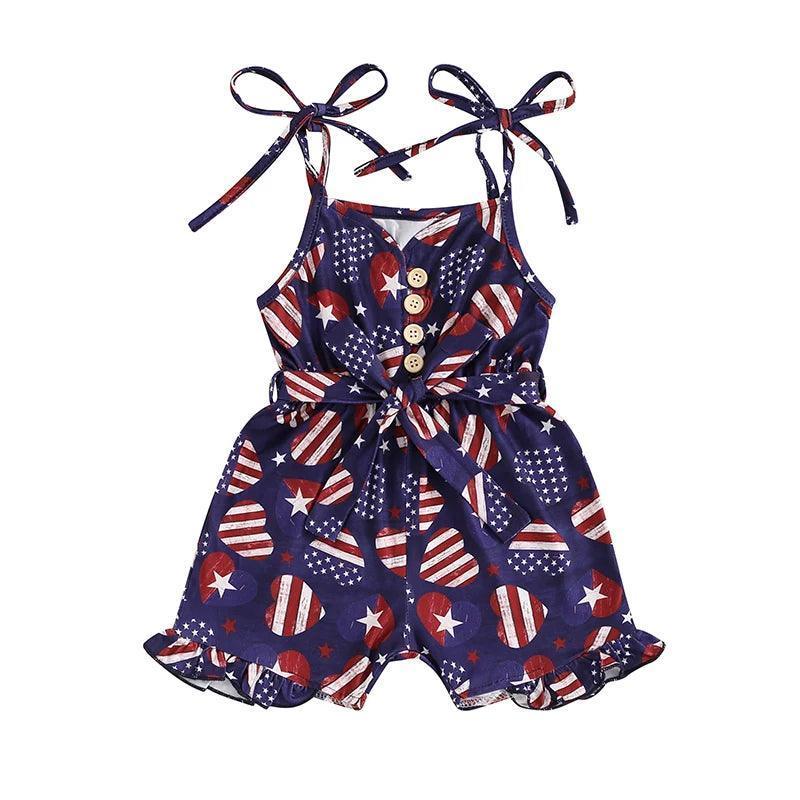 independence day rompers - basil boutique