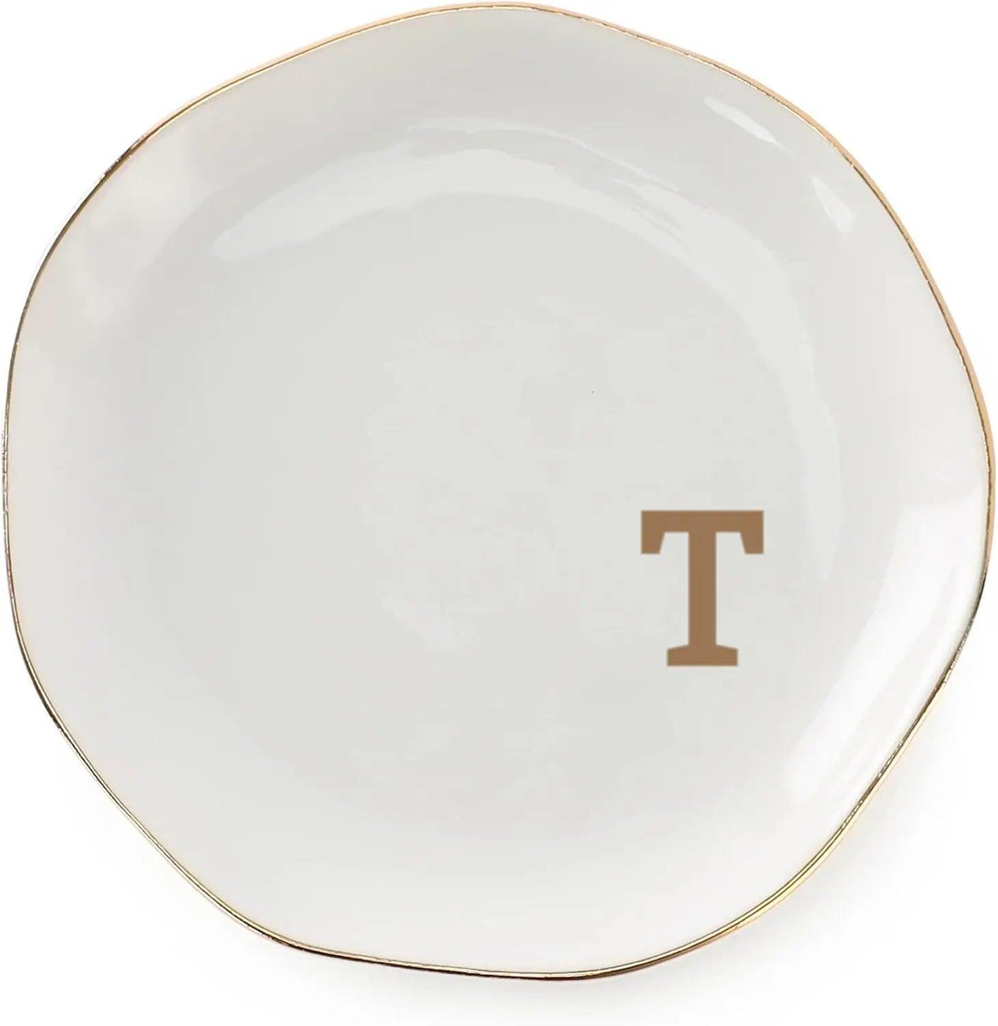 initial trinket dish - basil boutique