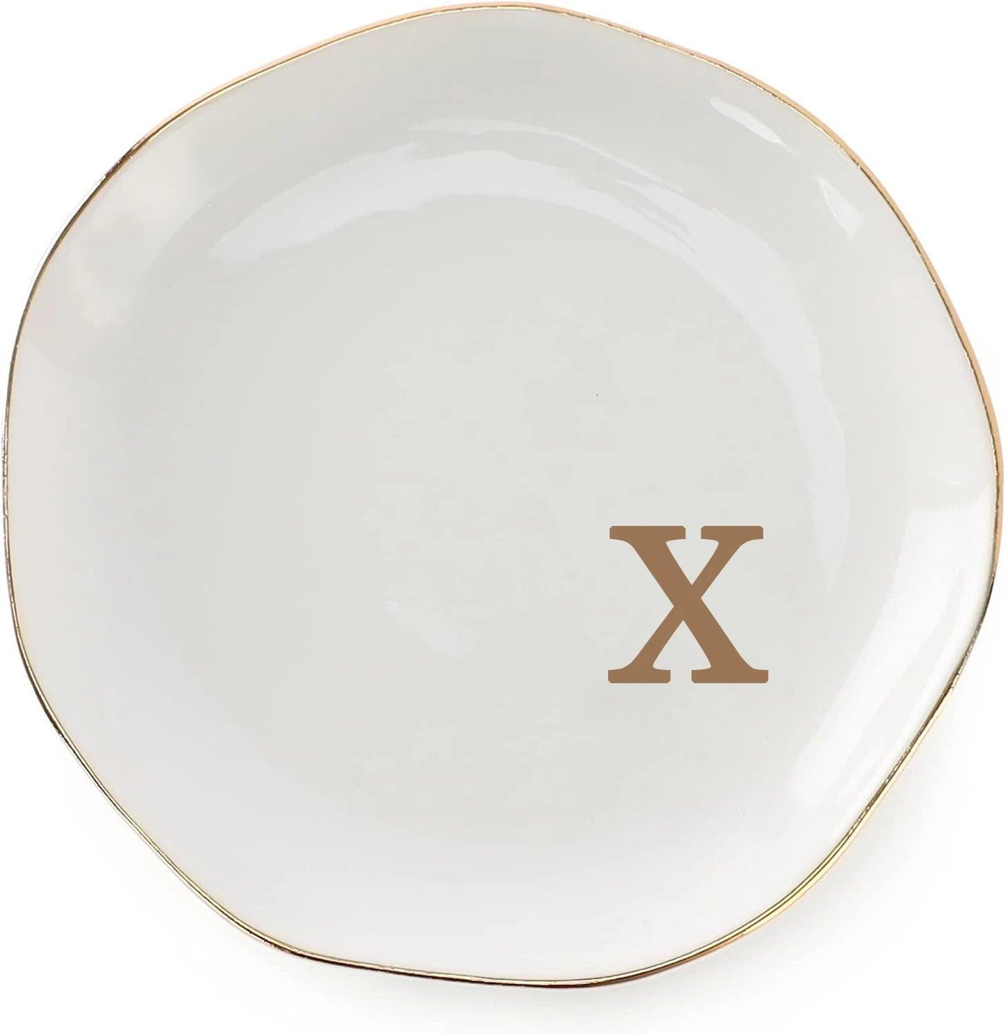 initial trinket dish - basil boutique