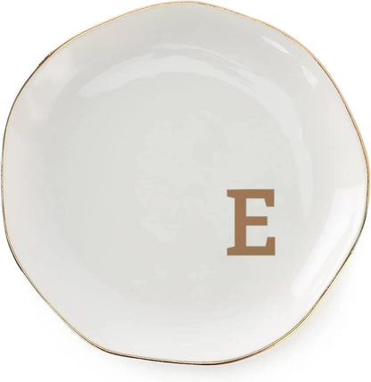 initial trinket dish - basil boutique