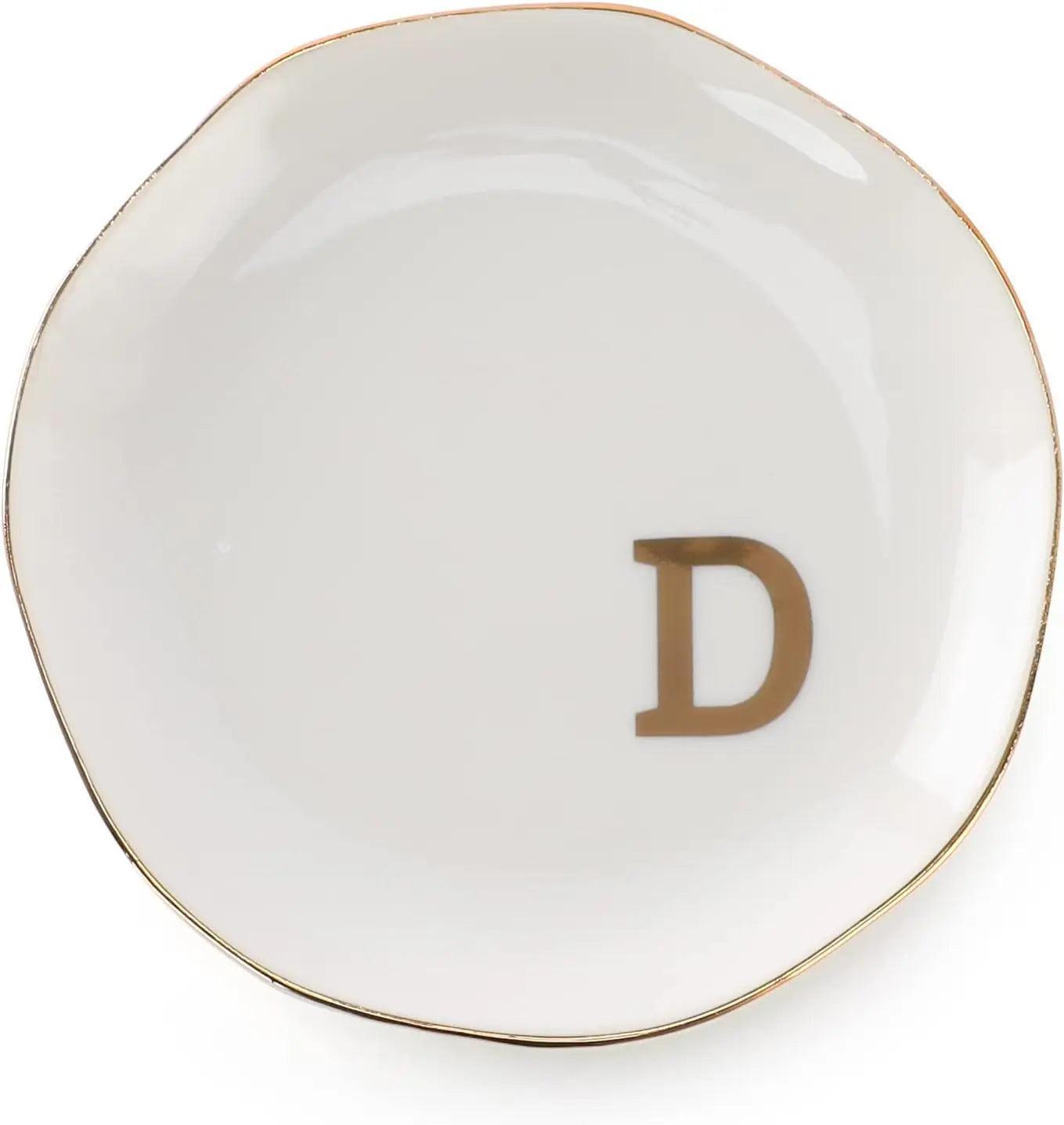 initial trinket dish - basil boutique