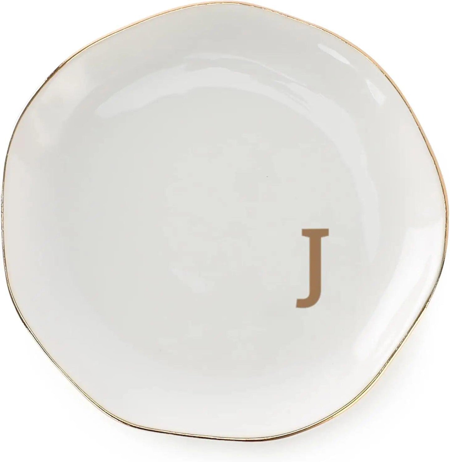 initial trinket dish - basil boutique