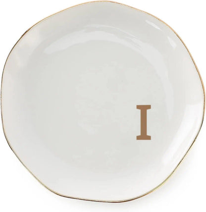 initial trinket dish - basil boutique