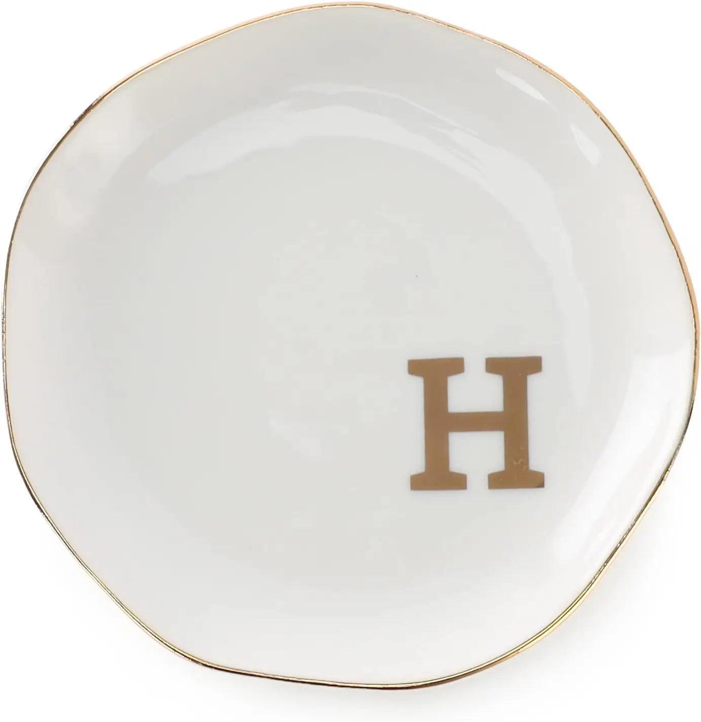 initial trinket dish - basil boutique