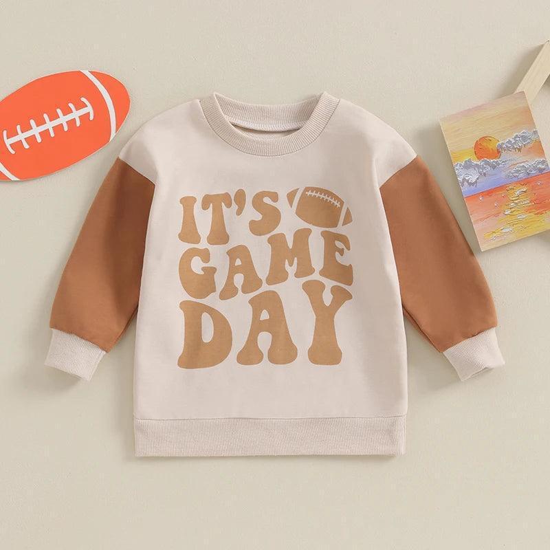 it's game day kids crew sweatshirt - basil boutique