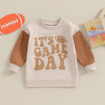 it's game day kids crew sweatshirt - basil boutique