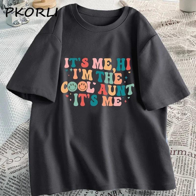 it's me, hi, i'm the cool aunt it's me t-shirt - basil boutique