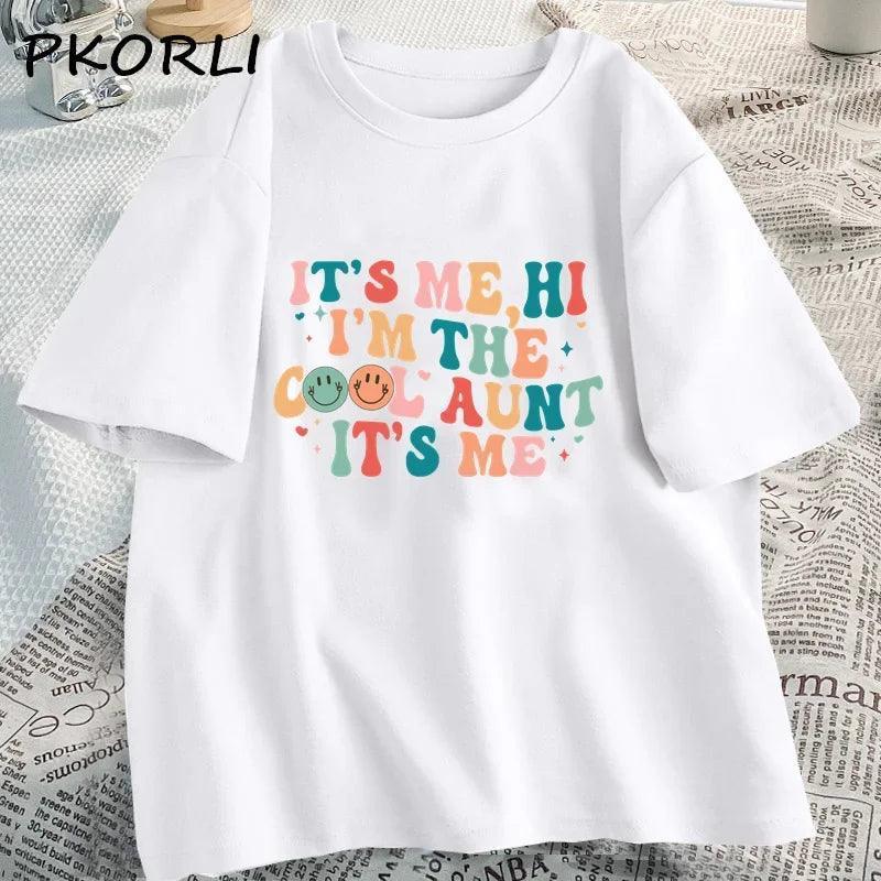 it's me, hi, i'm the cool aunt it's me t-shirt - basil boutique