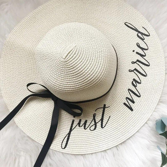 just married floppy hat - basil boutique