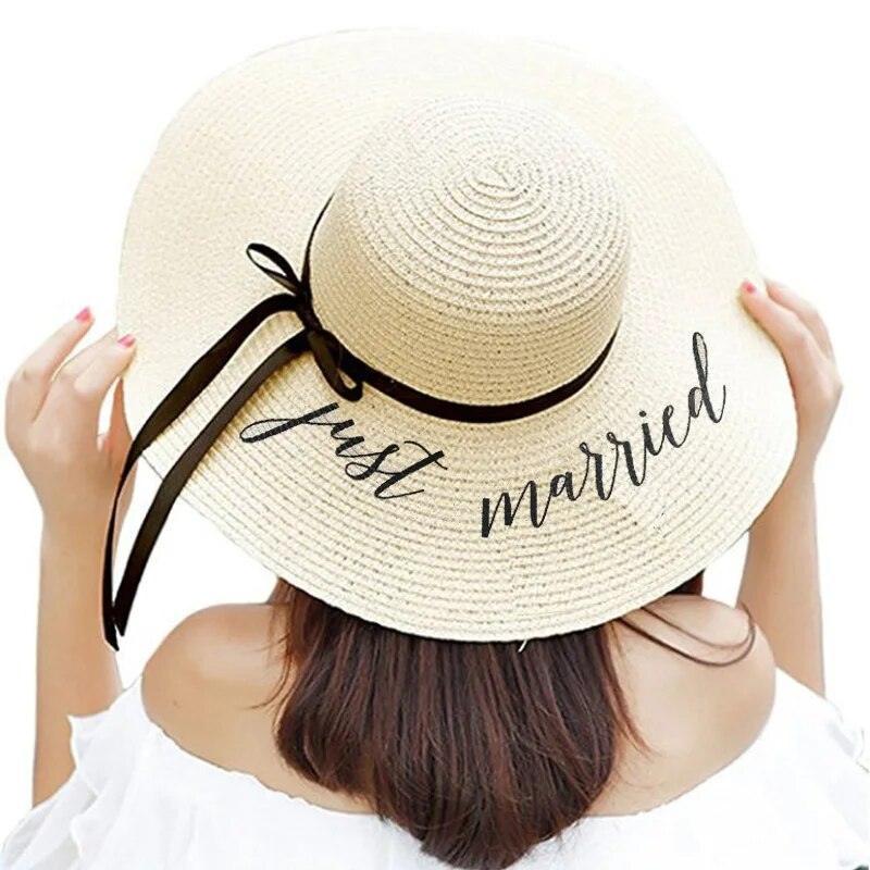 just married floppy hat - basil boutique