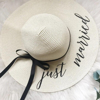 just married floppy hat - basil boutique