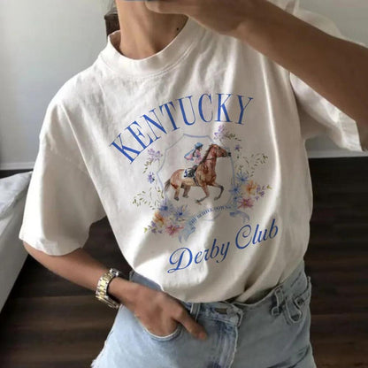 kentucky derby club t-shirt - basil boutique