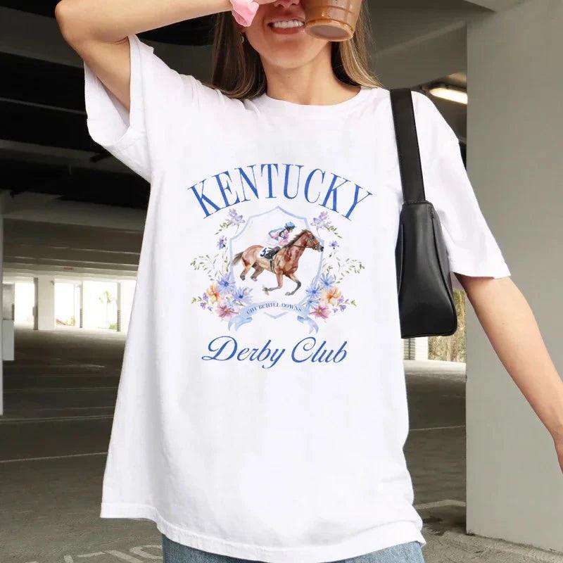 kentucky derby club t-shirt - basil boutique