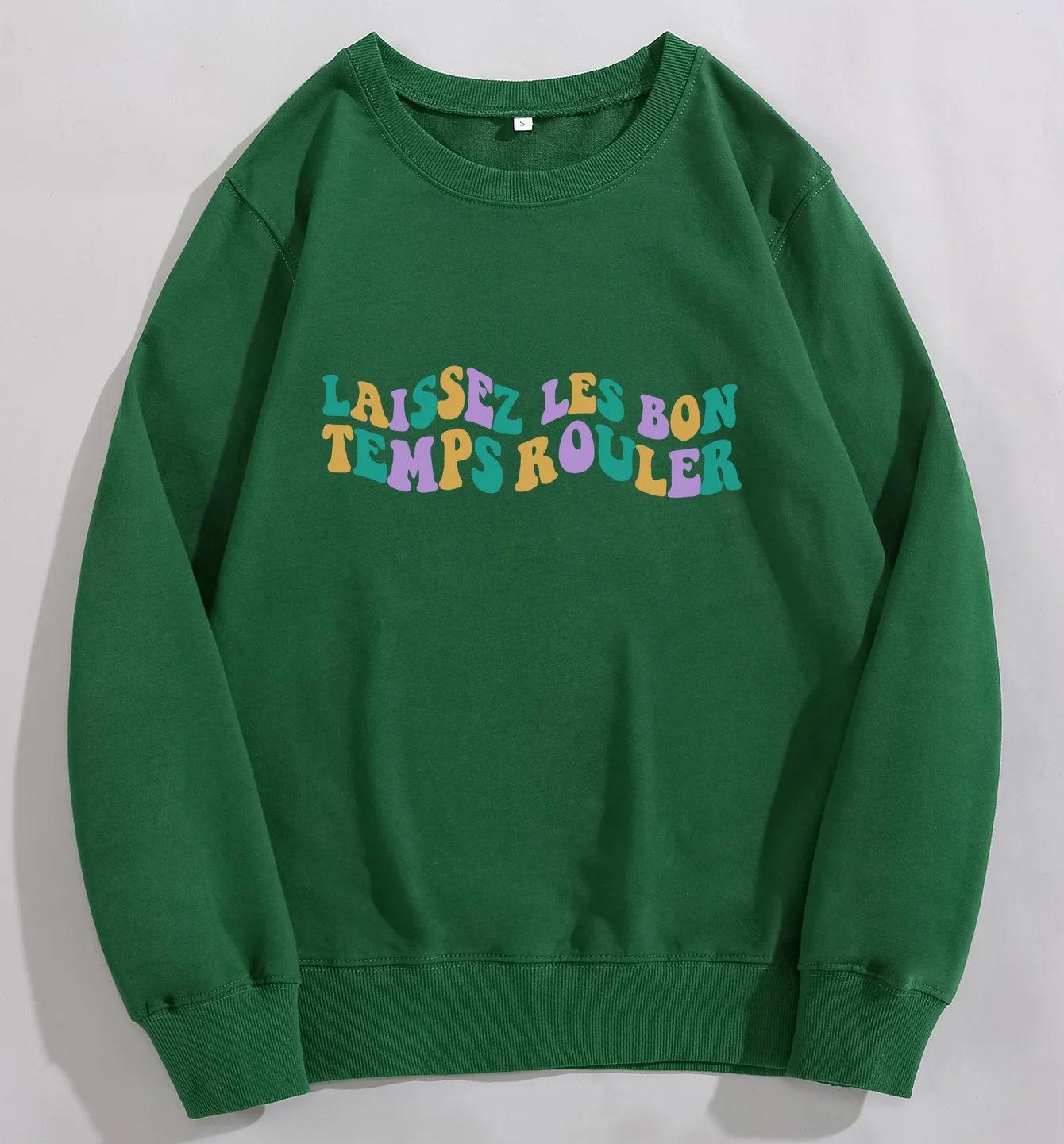 laissez les bon temps rouler crew sweatshirt - basil boutique