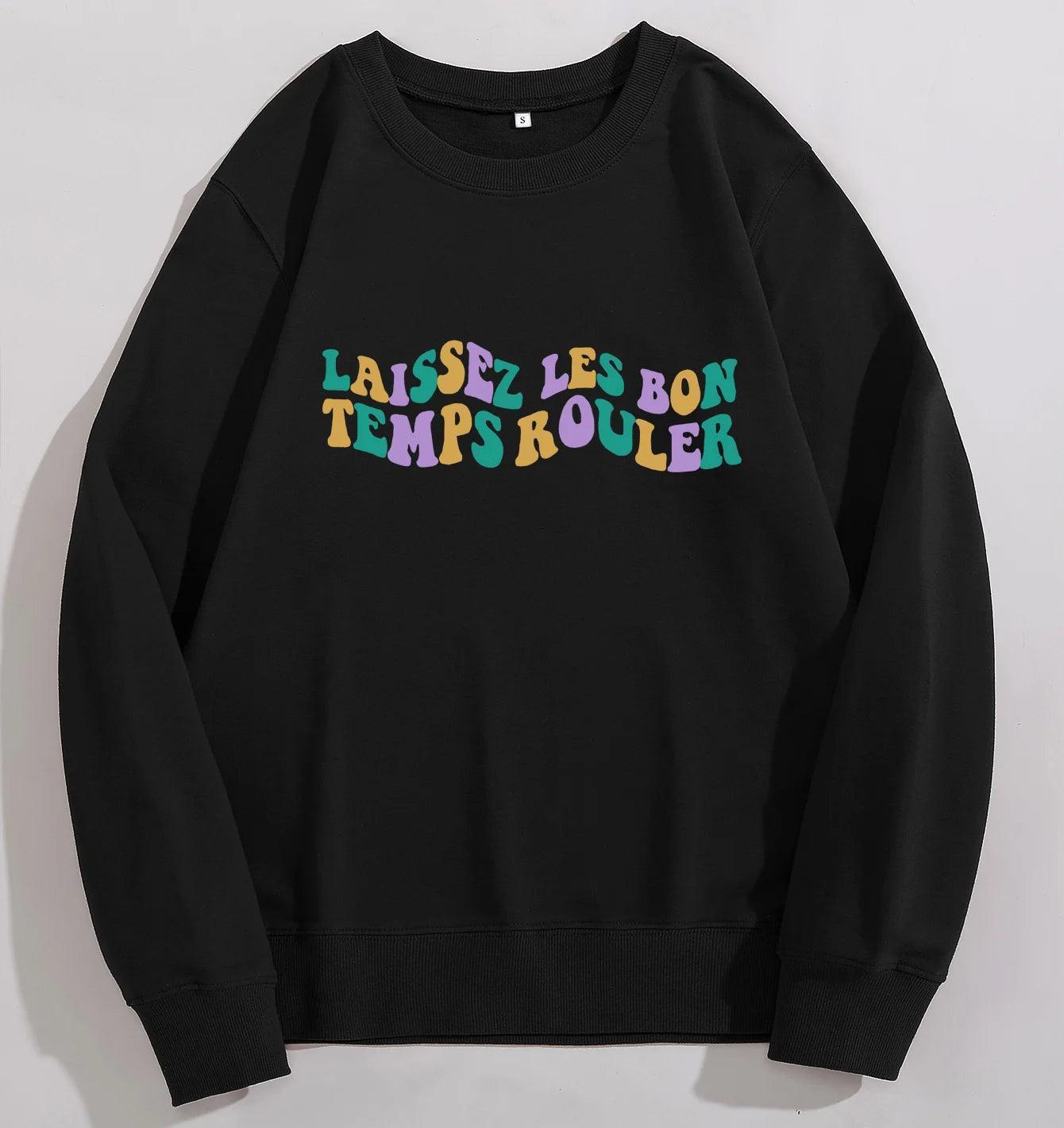 laissez les bon temps rouler crew sweatshirt - basil boutique