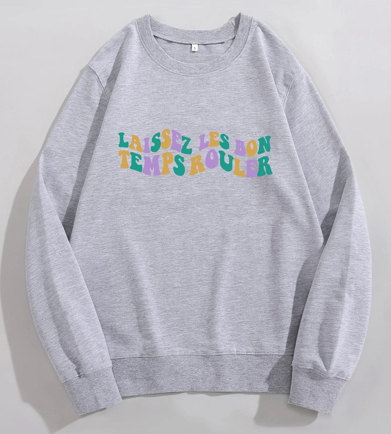 laissez les bon temps rouler crew sweatshirt - basil boutique