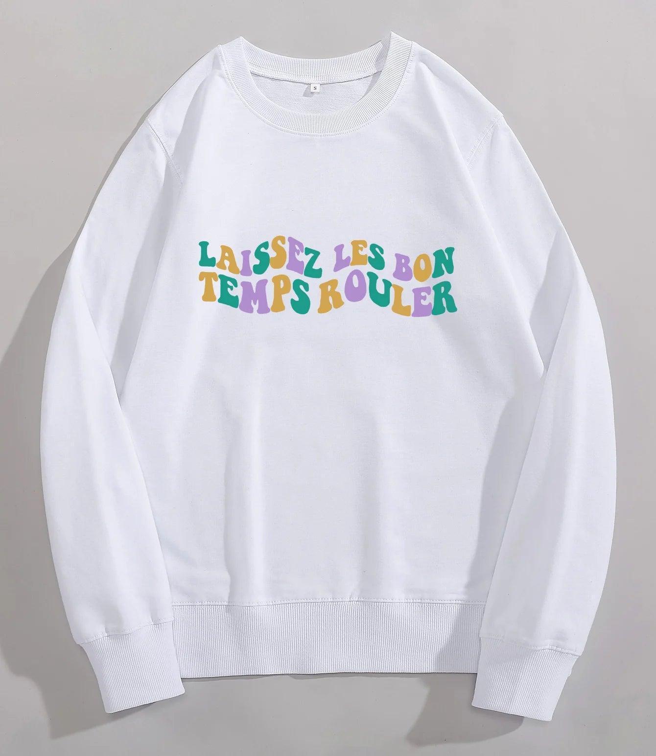 laissez les bon temps rouler crew sweatshirt - basil boutique