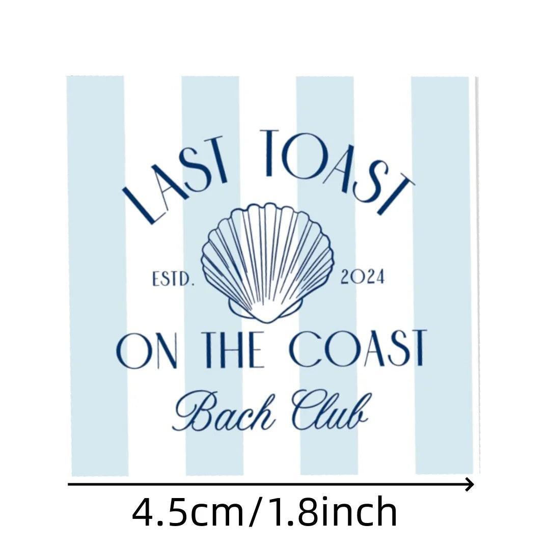 last toast on the coast champagne + liquor labels - basil boutique