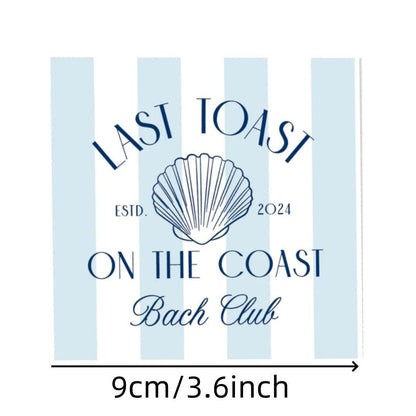 last toast on the coast champagne + liquor labels - basil boutique