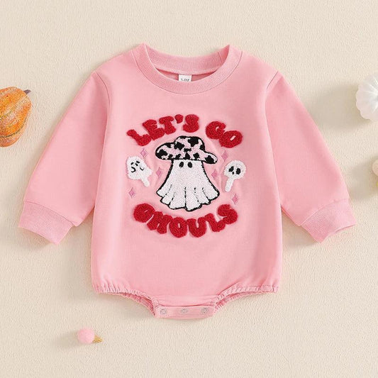 let's go ghouls cowgirl onesie - basil boutique