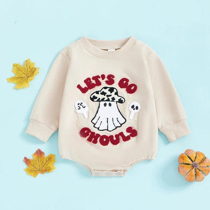 let's go ghouls cowgirl onesie - basil boutique